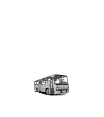 Ikarus 266 busz (szürke) minta fehér pólón