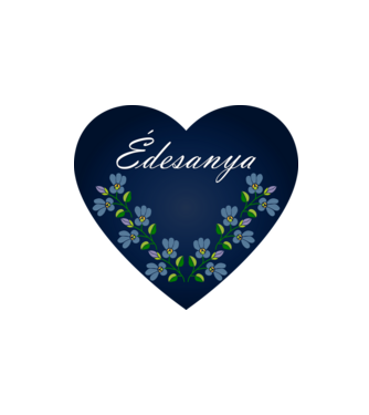 Édesanya felirat szívecskében minta homokszín pólón