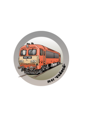 M41 ˝Csörgő˝ mozdony  minta sötétkék pólón