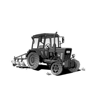 MTZ traktor (szürke) minta fehér pólón
