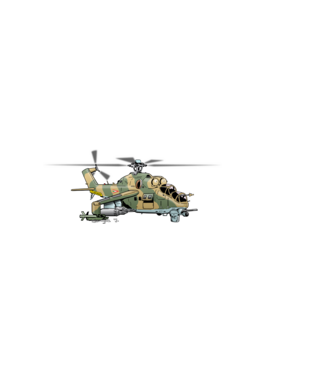 Harci helikopter minta világos rózsaszín pólón