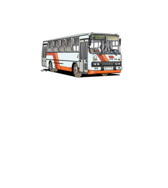Ikarus 260 busz (sötét pólóra) minta világoskék pólón