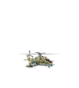 Harci helikopter minta fehér pólón