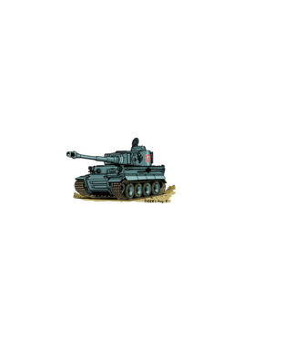 Tigris tank (acél) minta fehér pólón