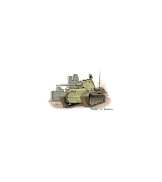 Panzer V. Panther Harckocsi  minta homokszín pólón