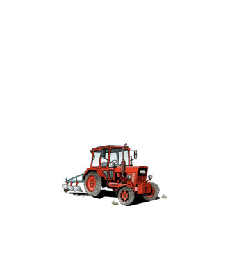 MTZ traktor minta fehér pólón