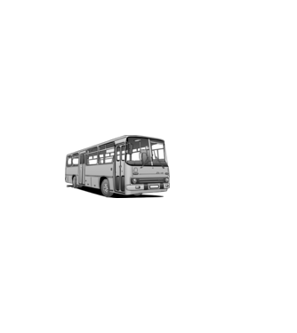 Ikarus 266 busz (szürke) minta fehér pólón