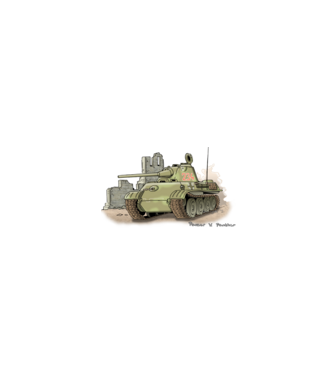 Panzer V. Panther Harckocsi  minta homokszín pólón