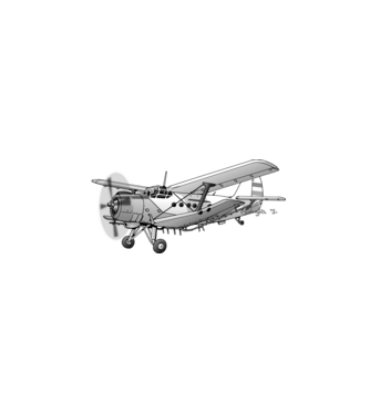 AN-2 repülőgép (szürke) minta fehér pólón