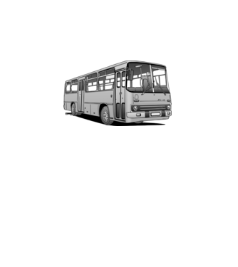 Ikarus 266 busz (szürke) minta szürke pólón