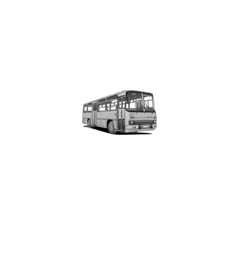 Ikarus 266 busz (szürke) minta fehér pólón