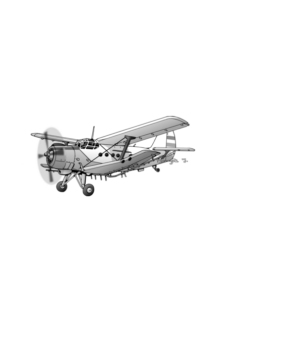 AN-2 repülőgép (szürke) minta fehér pólón