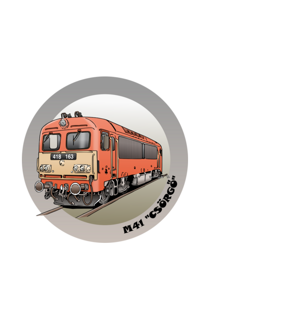 M41 ˝Csörgő˝ mozdony minta fehér pólón