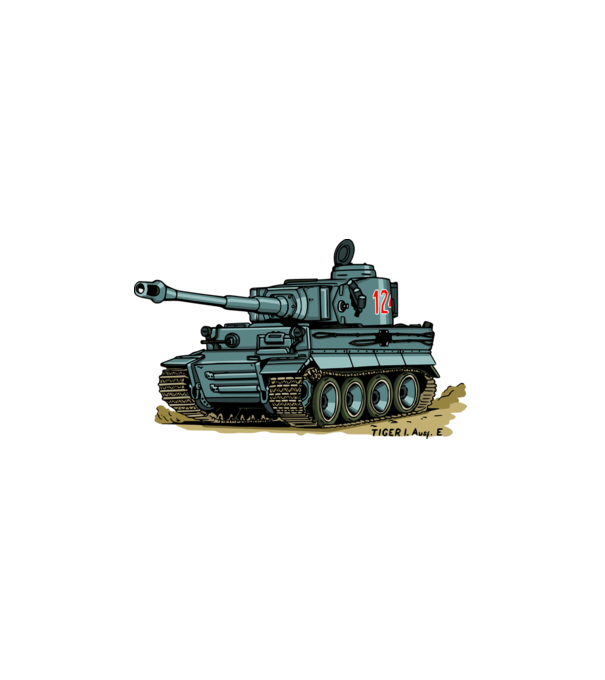 Tigris tank (acél) minta fehér pólón