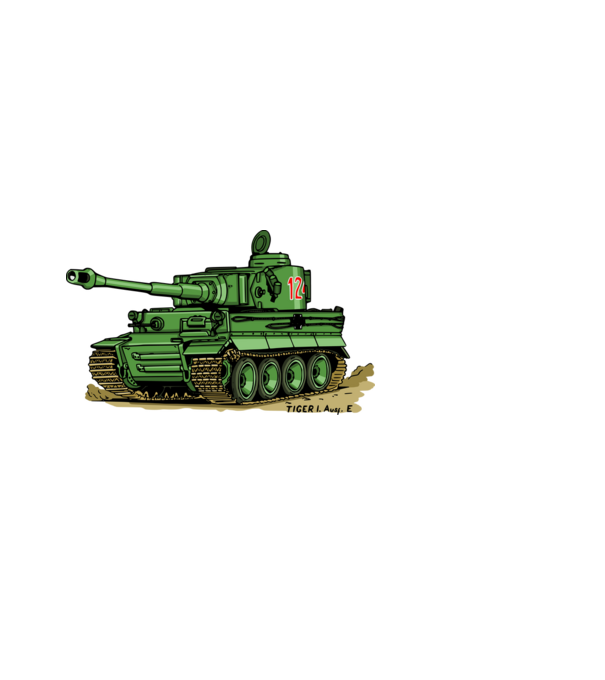 Tigris tank (zöld) minta világoskék pólón
