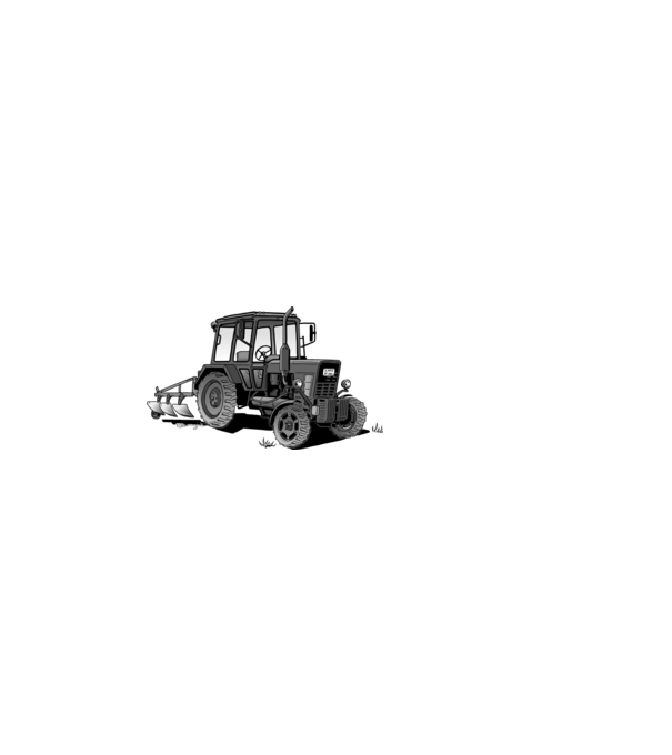 MTZ traktor (szürke) minta fehér pólón