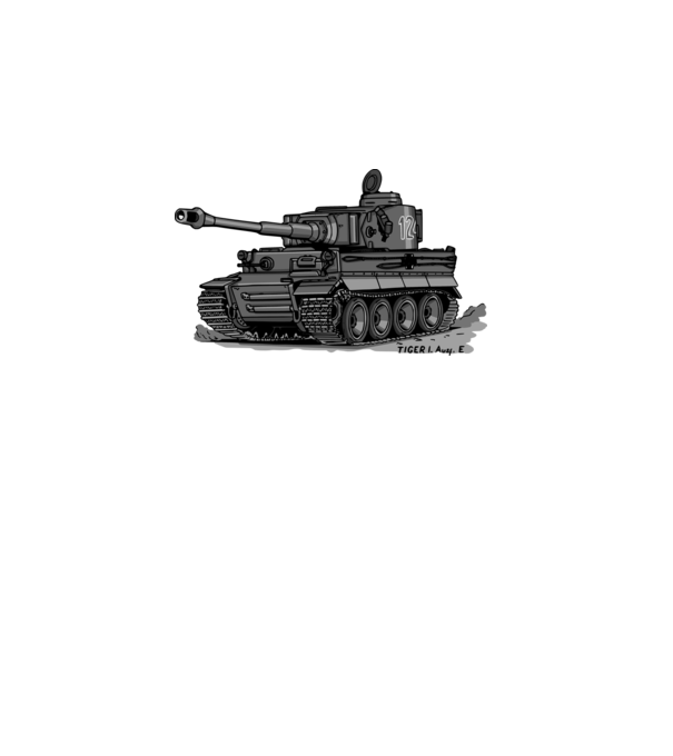 Tigris tank (szürke) minta fehér pólón