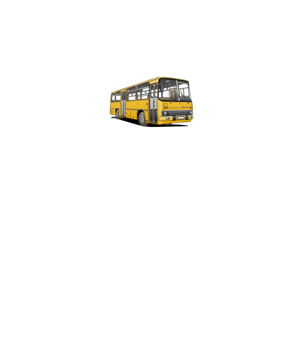 Ikarus 266  busz minta fehér pólón