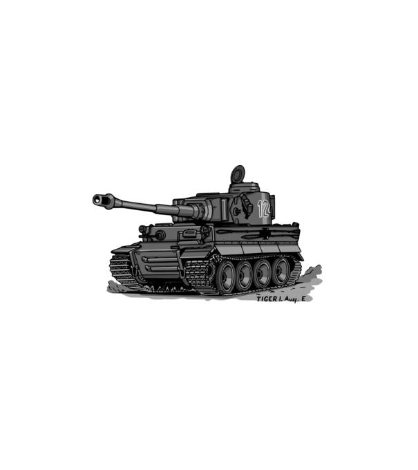 Tigris tank (szürke) minta fehér pólón