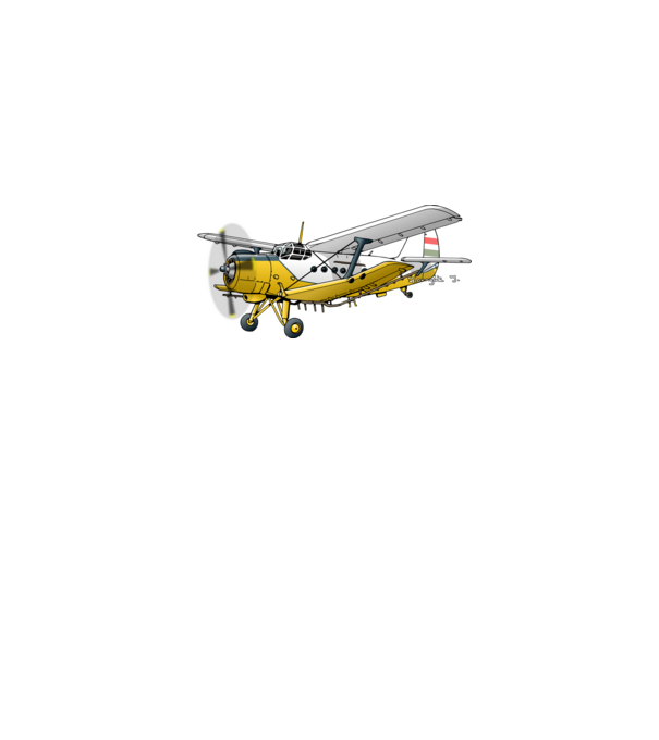 AN-2 repülőgép minta fehér pólón
