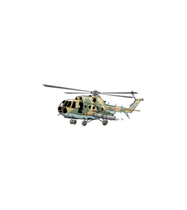 MI-8 helikopter minta fehér pólón