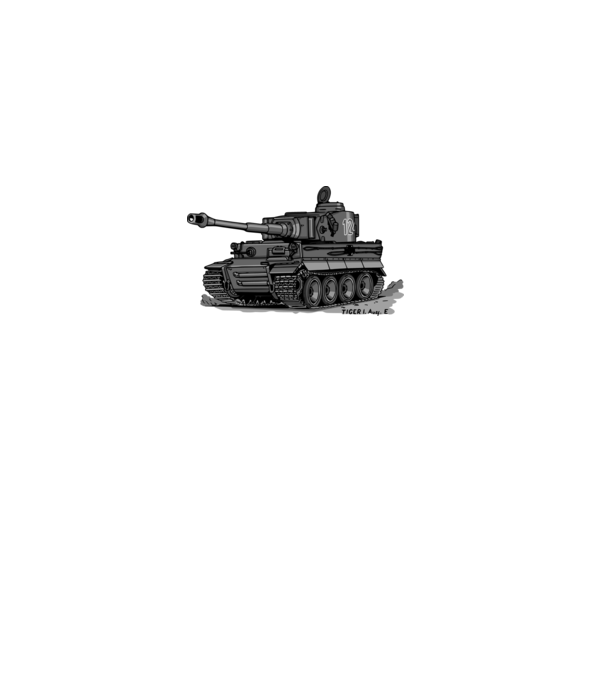 Tigris tank (szürke) minta szürke pólón