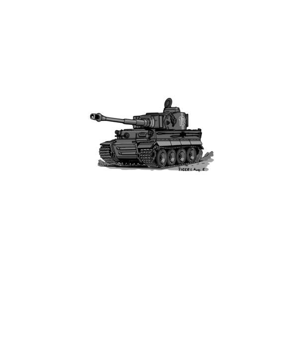 Tigris tank (szürke) minta szürke pólón