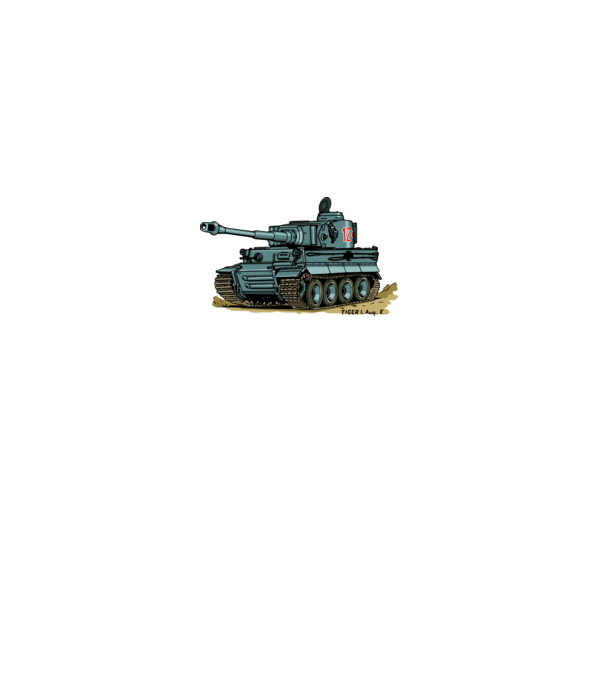 Tigris tank (acél) minta szürke pólón