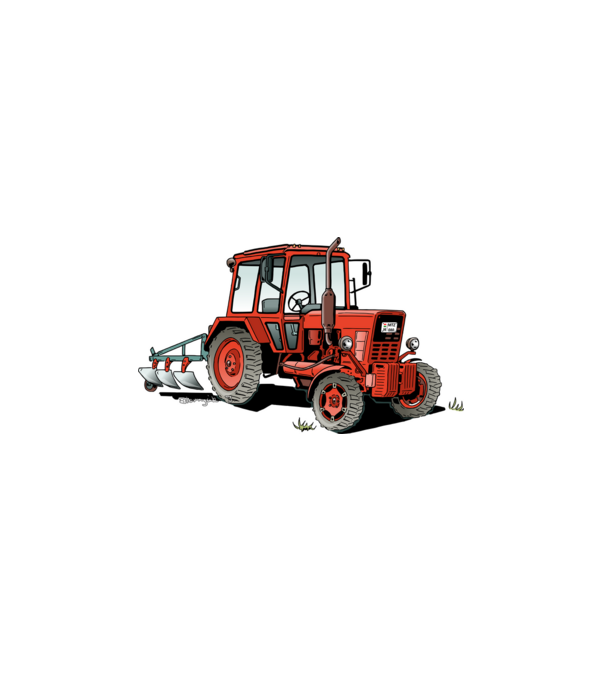 MTZ traktor minta fehér pólón