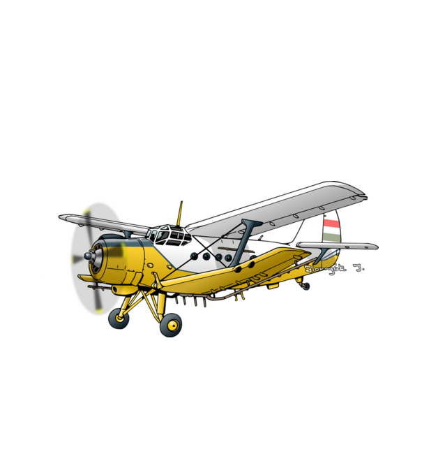 AN-2 repülőgép minta fehér pólón