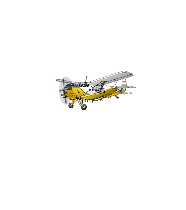 AN-2 repülőgép  minta fehér pólón
