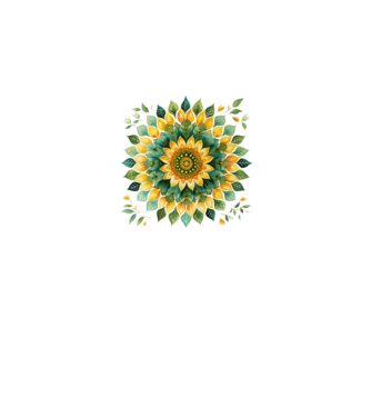 Sunflower mandala minta fehér pólón
