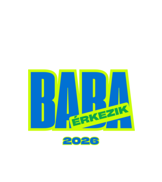 Baba érkezik 2026 – Felkészülni, vigyorogni!  minta fehér pólón