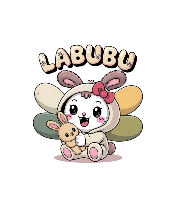Labubu – Cukiság túlterhelés közeleg minta fehér pólón
