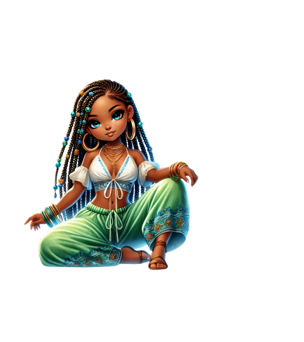 Boho Girl minta világoskék pólón