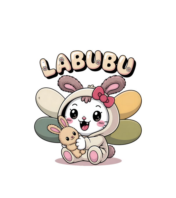 Labubu – Cukiság túlterhelés közeleg minta fehér pólón