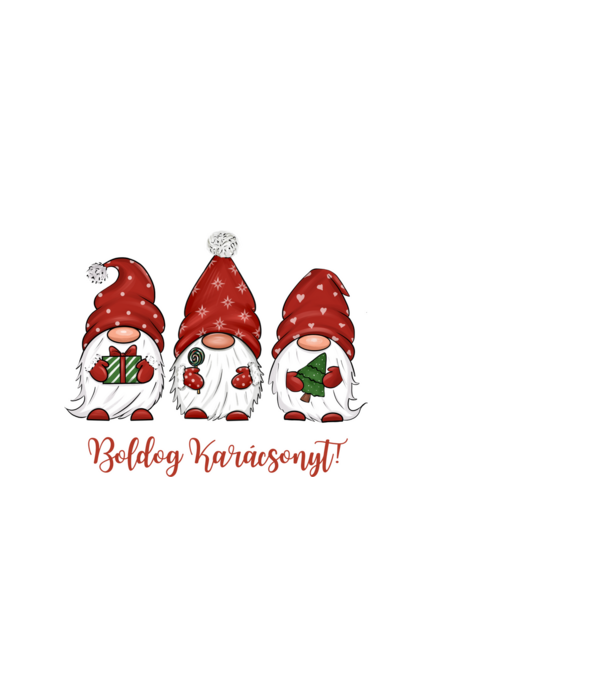Boldog Karácsonyt! Törpök II. minta fehér pólón