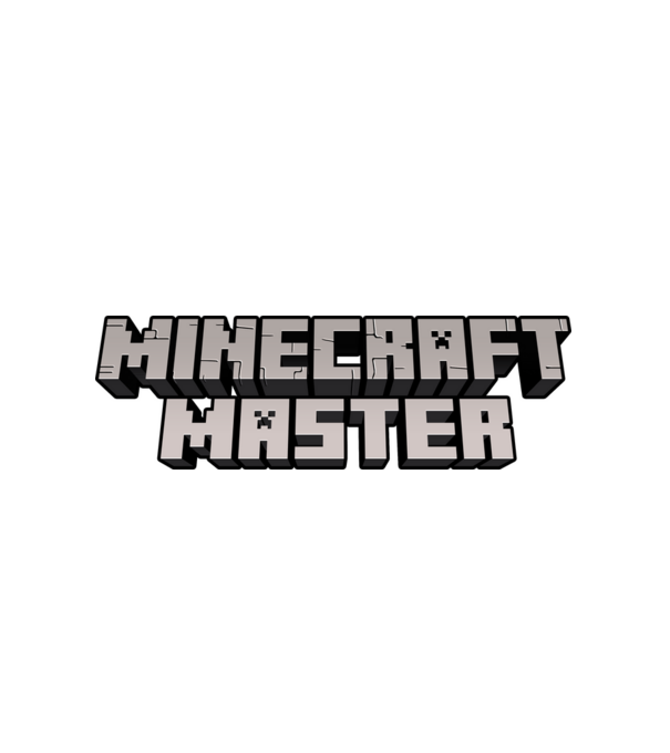 Minecraft Master minta fehér pólón