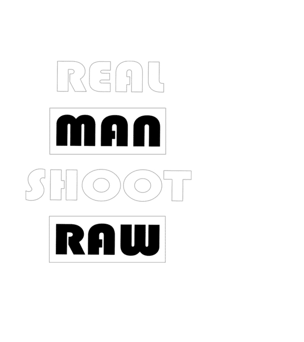 Fotós - raw minta fehér pólón