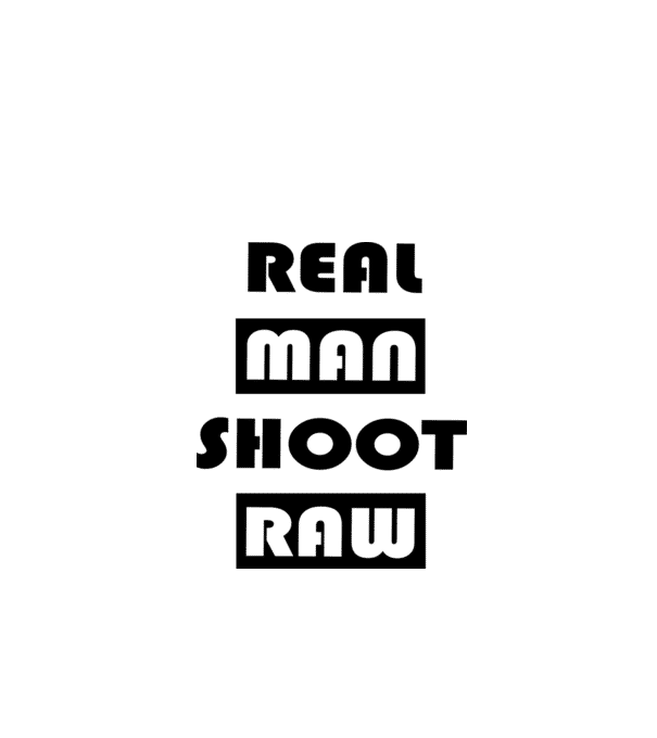 Fotós - raw minta fehér pólón
