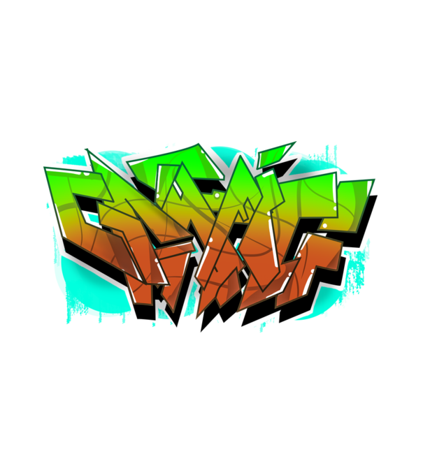 Graffiti minta fehér pólón