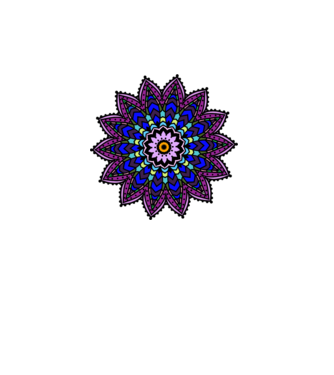 mandala minta türkiz pólón