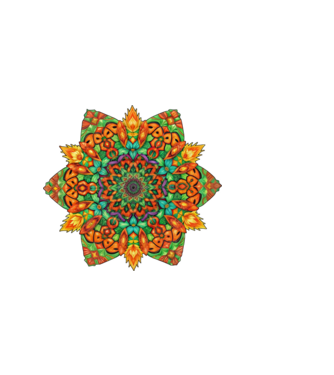 Mandala minta piros pólón