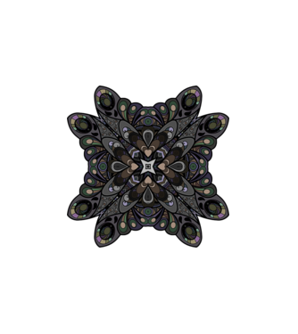 Mandala minta fehér pólón