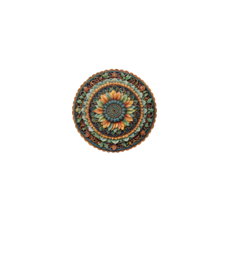 Mandala minta fehér/piros pólón