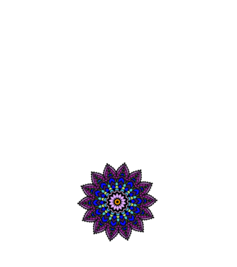 mandala minta sötétkék pólón