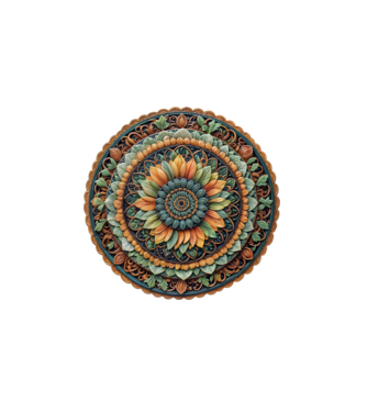 Mandala minta fehér pólón