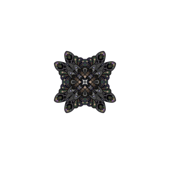 Mandala minta fehér/piros pólón