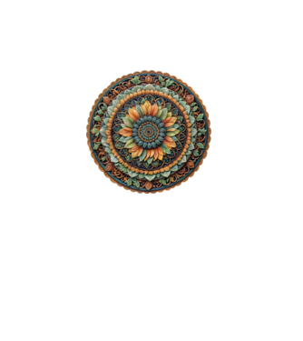 Mandala minta fehér pólón