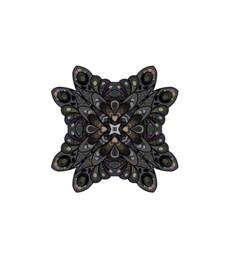Mandala minta fehér pólón